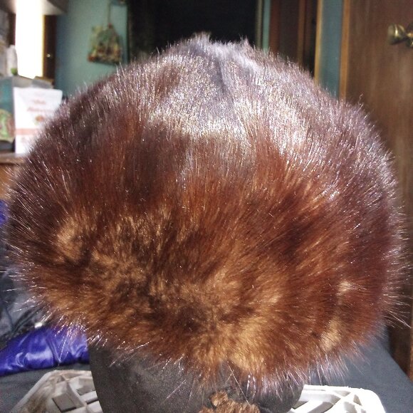 Vintage Mink Fur Cloche Winter Hat Cap Union Made USA - Picture 3 of 6